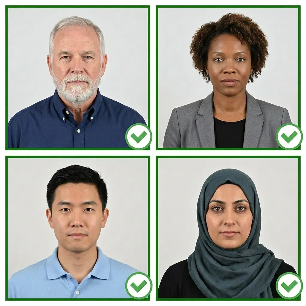 Taking visa photo with smartphone