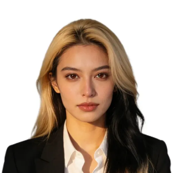 India Visa photo example (51×51 mm, white background)